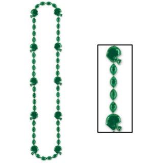 Green Football Beads Necklace