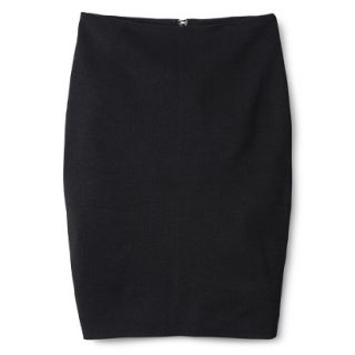 Mossimo Womens Jacquard Pencil Skirt   Black Solid M