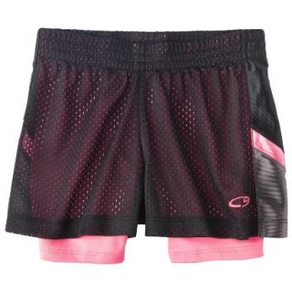 C9 by Champion Girls 2 Fer Mesh Short   Ebony XL