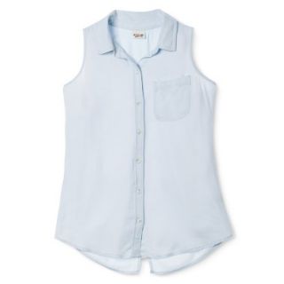 Mossimo Supply Co. Juniors Sleeveless Shirt   Lunar Blue L(11 13)