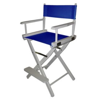 Directors Chair: Royal Blue Cntr Height Directors Chair White