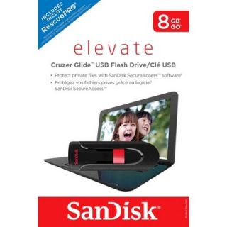 SanDisk Cruzer Glide 8GB USB Flash Drive   Black/Red (SDCZ60 008G T11)