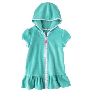 Circo Infant Toddler Girls Hooded Cover Up Dress   Turquoise 3T