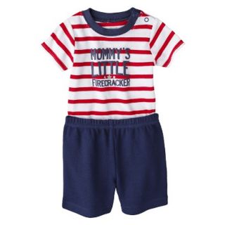 Just One YouMade by Carters Newborn Boys 2 Piece Short Set   Apple Red 12 M