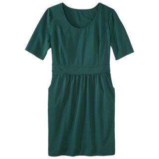 Mossimo Womens Plus Size Elbow Sleeve Ponte Dress   Green 4