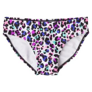 Girls Leopard Spot Hipster Bikini Swim Bottom   White M