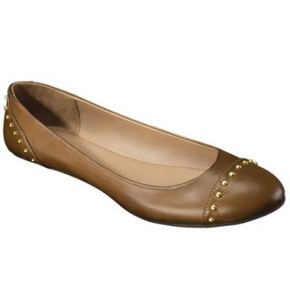 Womens Merona Madeline Studded Ballet Flat   Tan 11