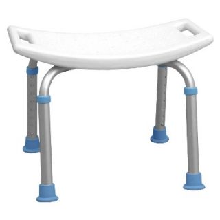 AquaSense Adjustable Bath and Shower Chair with Non Slip Seat, White