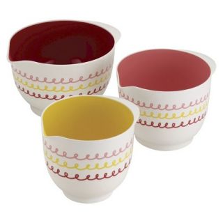 Cake Boss Countertop Accessories 3 Piece Icing Melamine Mixing Bowl Set