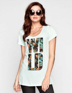 One Wild Womens Boy Tee Ice Blue In Sizes X Large, Large, Small, X Small