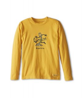 Life is good Kids Crusher L/S Explore Tee Boys Long Sleeve Pullover (Gold)