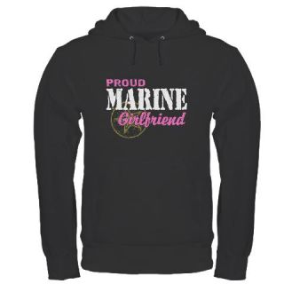  Proud Marine Girlfriend Hoodie (dark)
