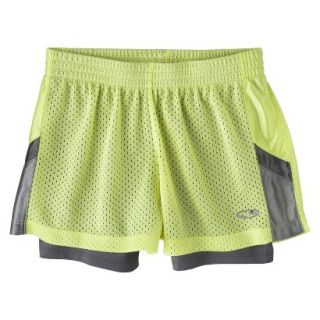 C9 by Champion Girls 2 Fer Mesh Short   L Lime