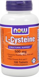 NOW Foods   L Cysteine 500 mg.   100 Tablets