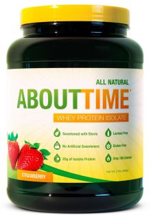 About Time   Whey Protein Isolate Strawberry   2 lbs.