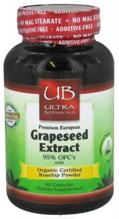 Ultra Botanicals   Premium European Grapeseed Extract 100 mg.   90 Capsules