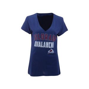 Colorado Avalanche NHL Womens Slub V Neck Hockey T Shirt