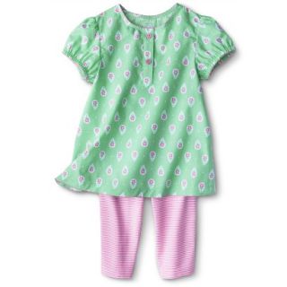 Just One YouMade by Carters Girls 2 Piece Set   Light Green/White 18M