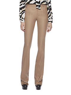 Gucci Stretch Flannel High Waist 70s Pants   Camel