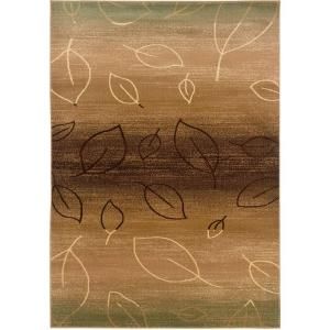 LR Resources Contemporary Light Brown and Light Moss 1 ft. 10 in. x 3 ft. 1 in. Plush Indoor Area Rug LR80903 BWMO23