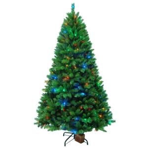 Home Accents Holiday 7.5 ft. Melody Hill Musical Tree with Remote Control and Music Box W MLDM 75T