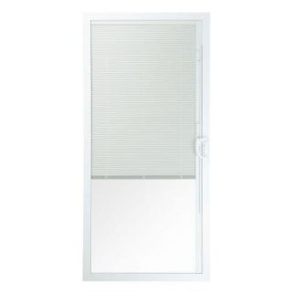 American Craftsman 50 Series 6/0, 35 12 in. x 77 12 in. White Vinyl Right Hand Moving Door Panel with Blinds 50 PD B