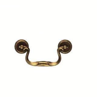 Hickory Hardware 4 in. Brown Windsor Antique Furniture Bail Pull 436139165