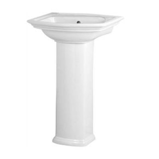 Washington 460 Vitreous China Pedestal Bathroom Basin Combo in White 3 381WH