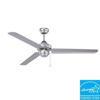 Designers Choice Collection Studio 54 54 in. Brushed Steel Ceiling Fan AC8354 BST
