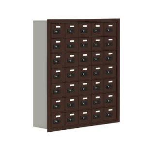 Salsbury Industries 19000 Series 37 in. W x 42 in. H x 8.75 in. D 35 A Doors R Mounted Resettable Locks Cell Phone Locker in Bronze 19078 35ZRC