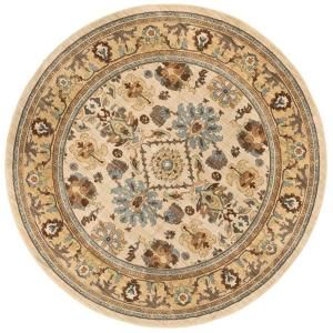 Mohawk Home Charisma Butter Pecan 8 ft. Round Area Rug 415358
