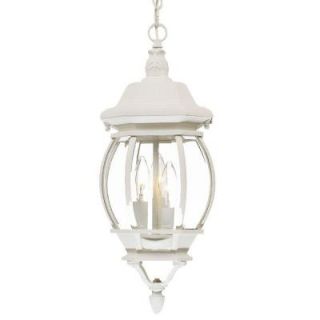 Acclaim Lighting Chateau Collection Hanging Lantern 3 Light Outdoor Textured White Light Fixture 5160TW