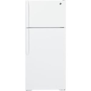 GE 28 in. W 16.5 cu. ft. Top Freezer Refrigerator in White, Energy Star GTH17GBEWW