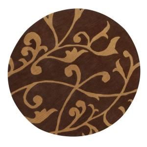 Home Decorators Collection Perpetual Brown 5 ft. 9 in. Round Area Rug 4391035820