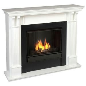 Real Flame Ashley 48 in. Gel Fuel Fireplace in White 7100 W