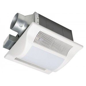 Panasonic FV08VFL2 80 CFM WhisperFitLite Low Profile Bathroom Fan with Light for 4 Duct