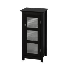 Elegant Home Fashions Cape Cod 13.5 in. W Floor Cabinet with Single Glass Door in Espresso HD16216