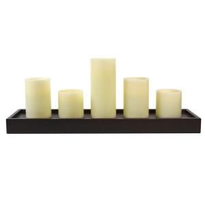 GKI / Bethlehem Lighting Wooden Tray with 5 Candles 100041052