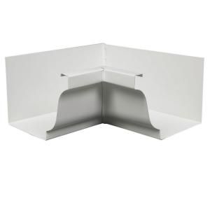 Amerimax Home Products 6 in. White Aluminum Inside Gutter Mitre 47001