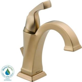 Delta Dryden Single Hole 1 Handle High Arc Bathroom Faucet in Champagne Bronze 551 CZ DST