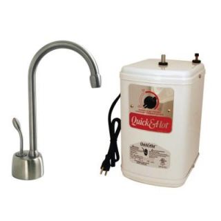 Westbrass Velosah Single Handle Hot Water Dispenser Faucet in Satin Nickel with Hot Water Tank D271H 07
