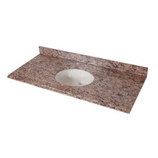 St. Paul 49 in. Stone Effects Vanity Top in Santa Cecilia with White Bowl SEO4922COM STC