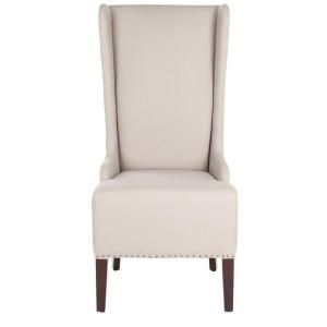 Safavieh Becall Taupe Linen Upholstered Dining Chair MCR4501E