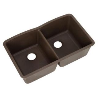 Blanco Diamond Undermount Composite 32x19.25x9.5 0 Hole Double Bowl Kitchen Sink in Cafe Brown 440182
