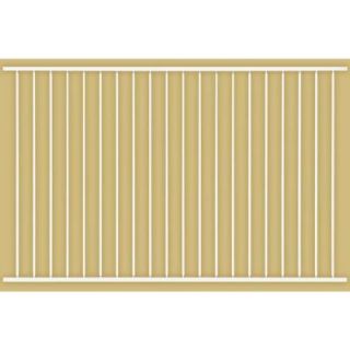 First Alert 1 in. x 4 5/6 ft. x 7 3/4 ft. Steel White Standard Grade Fence Panel F2GHDS93X58W