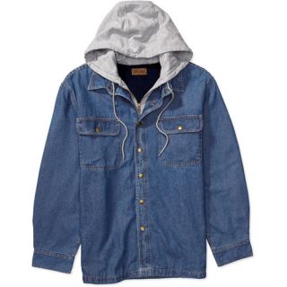 faded glory hooded flannel shirt jacket