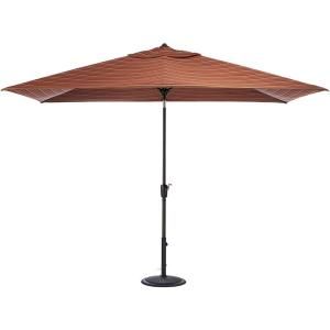 Home Decorators Collection 10 ft. Auto Tilt Patio Umbrella in Dorsett Cherry Sunbrella with Black Frame 1549130120