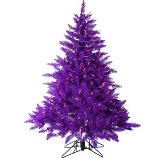 Sterling, Inc. 4.5 ft. Pre Lit Purple Artificial Ashley Christmas Tree with Purple Lights 6106 45PR