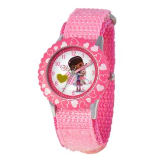 Disney Doc McStuffins Kids Time Teacher Pink Strap Watch, Girls