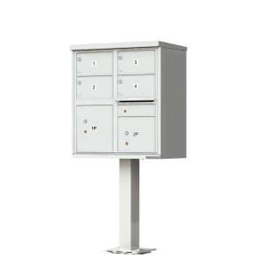 Florence 1570 Series 4 Large Mailboxes, 2 Parcel Lockers, 1 Outgoing Compartment, Vital Cluster Box Unit 1570 4T5AF